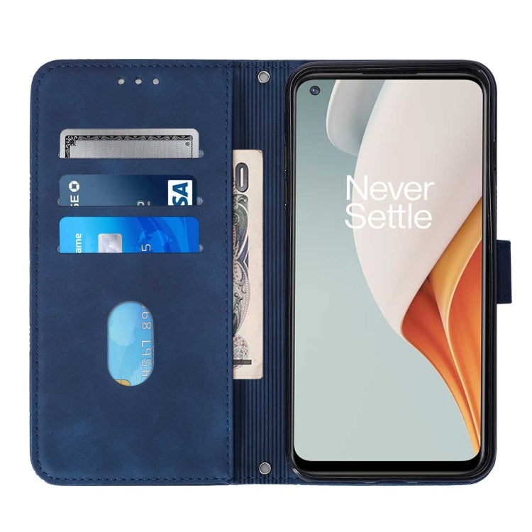 For OnePlus Nord N100 5G Crossbody 3D Embossed Flip Leather Phone Case