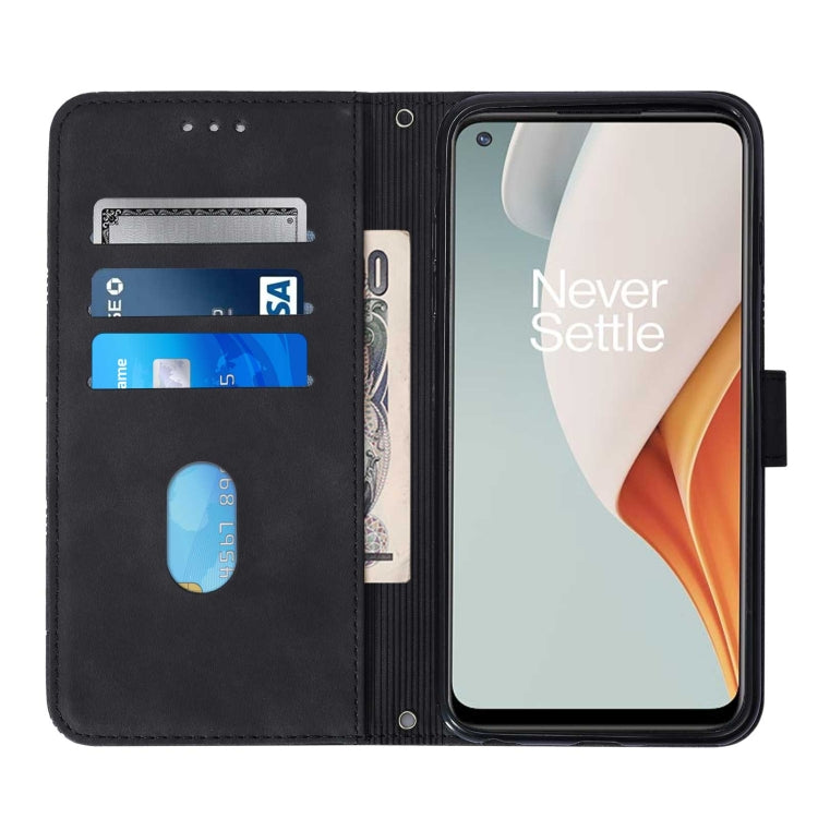 For OnePlus Nord N100 5G Crossbody 3D Embossed Flip Leather Phone Case