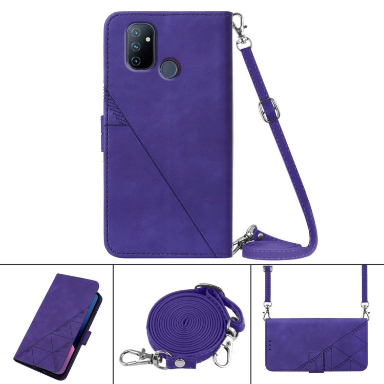 For OnePlus Nord N100 5G Crossbody 3D Embossed Flip Leather Phone Case