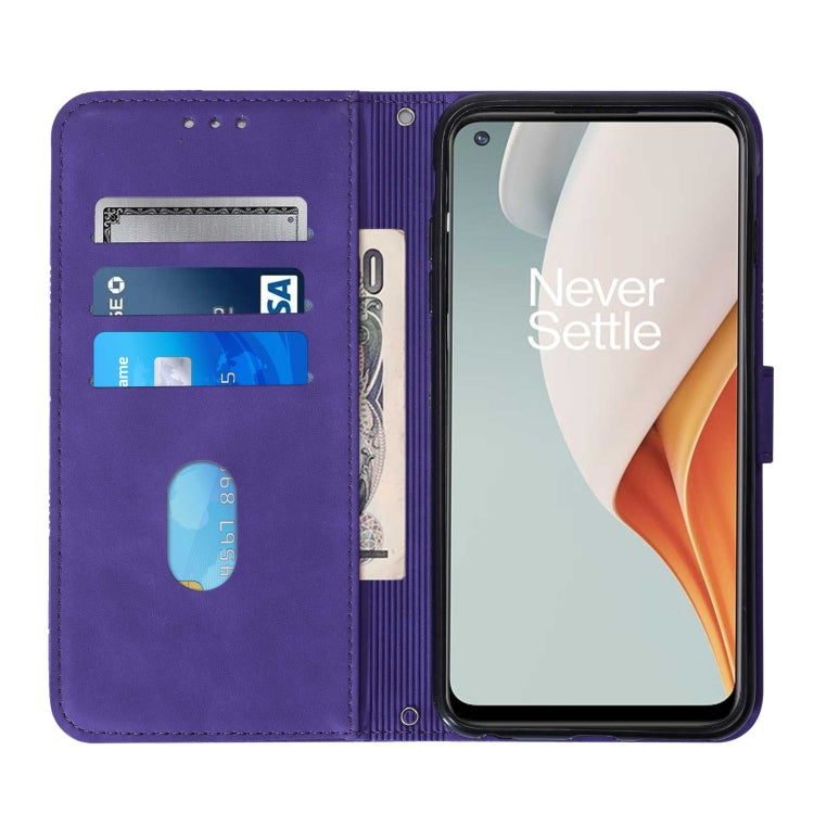 For OnePlus Nord N100 5G Crossbody 3D Embossed Flip Leather Phone Case