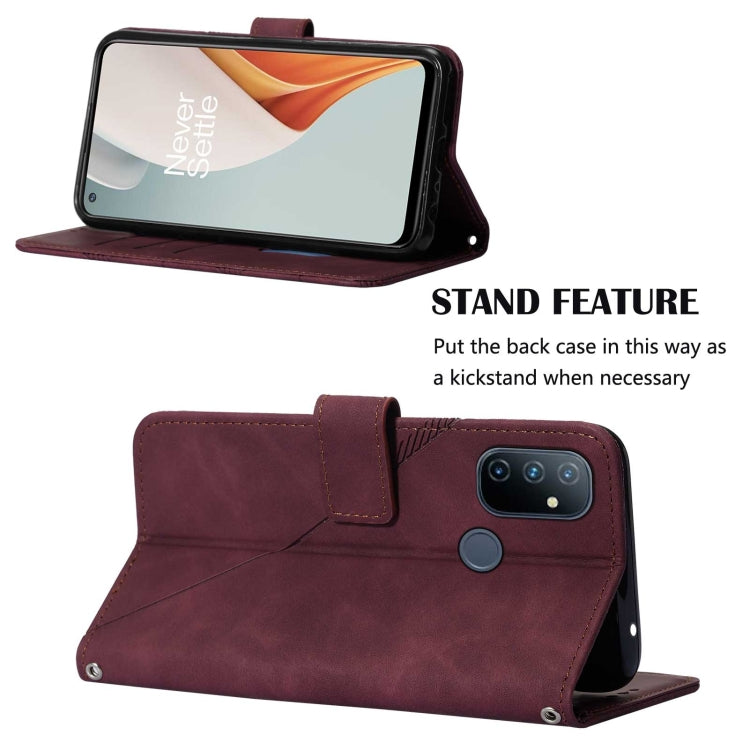 For OnePlus Nord N100 5G Crossbody 3D Embossed Flip Leather Phone Case