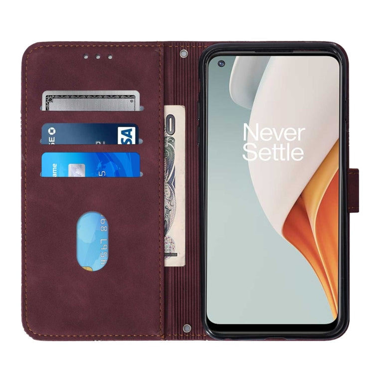 For OnePlus Nord N100 5G Crossbody 3D Embossed Flip Leather Phone Case