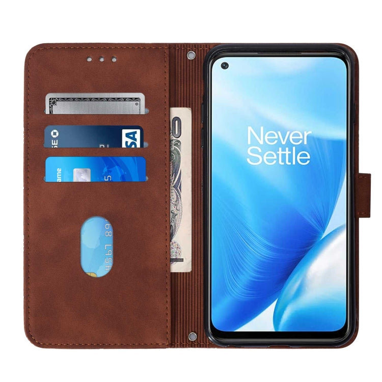 For OnePlus Nord N200 5G Crossbody 3D Embossed Flip Leather Phone Case