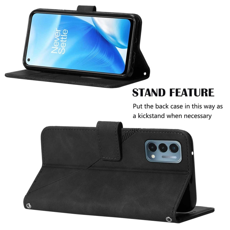 For OnePlus Nord N200 5G Crossbody 3D Embossed Flip Leather Phone Case