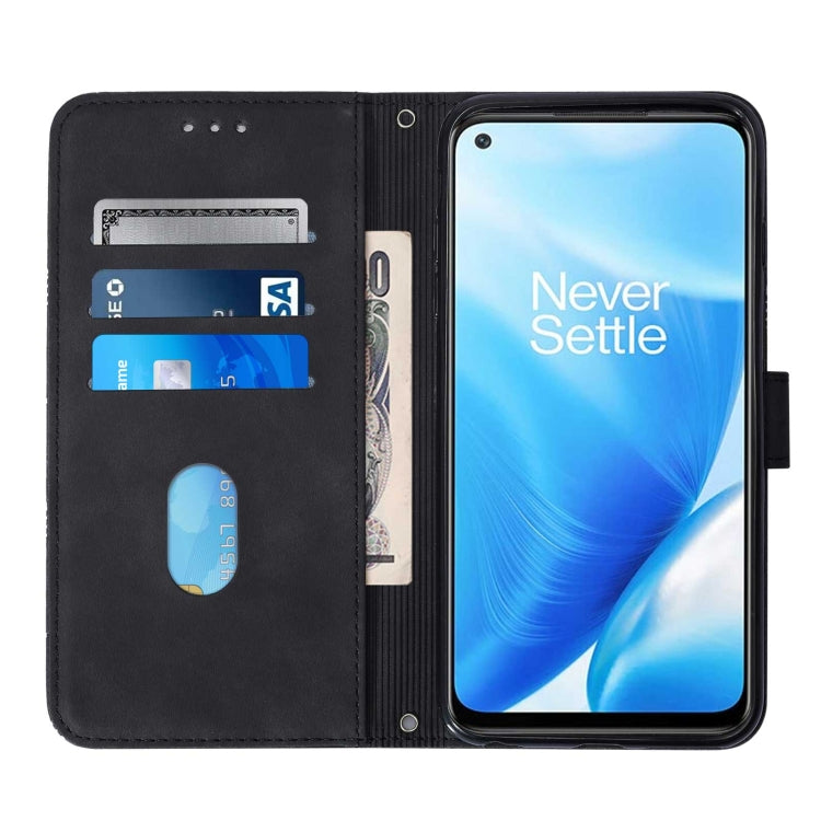 For OnePlus Nord N200 5G Crossbody 3D Embossed Flip Leather Phone Case