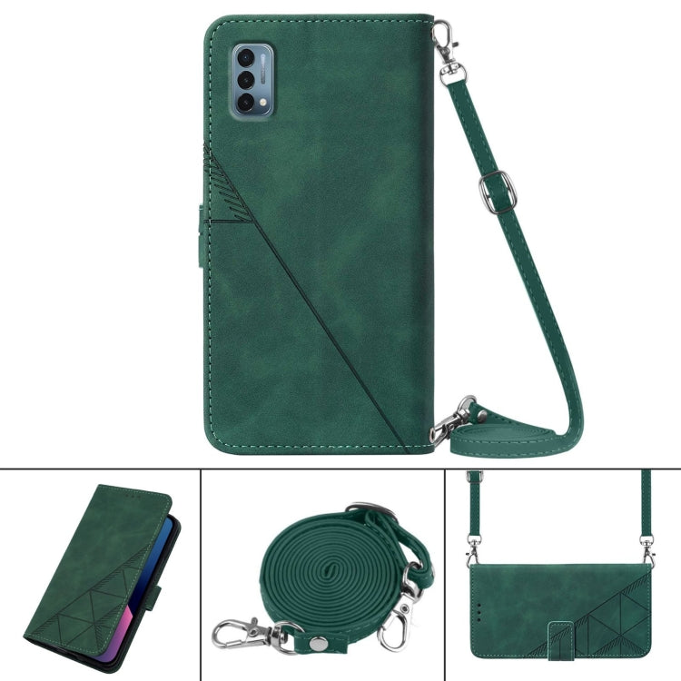 For OnePlus Nord N200 5G Crossbody 3D Embossed Flip Leather Phone Case