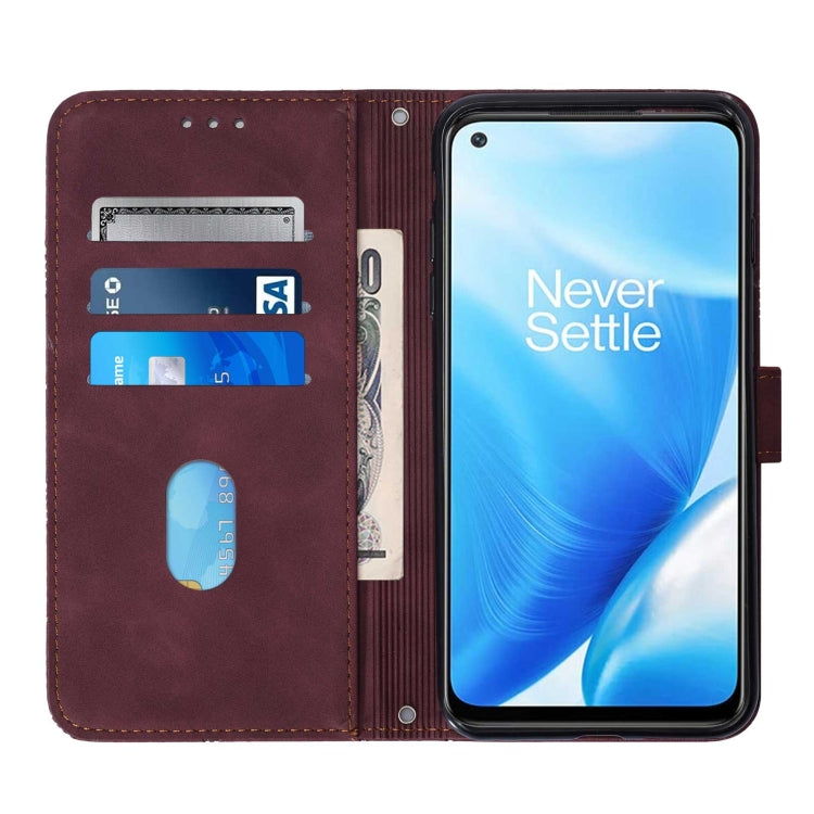 For OnePlus Nord N200 5G Crossbody 3D Embossed Flip Leather Phone Case