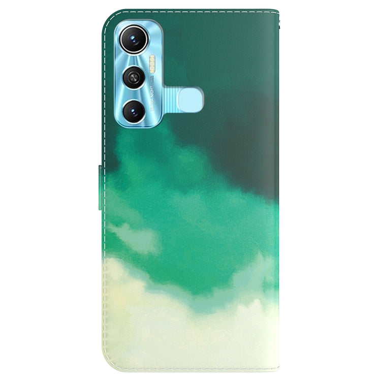 For Infinix Hot 11 X662 Watercolor Pattern Horizontal Flip Leather Phone Case
