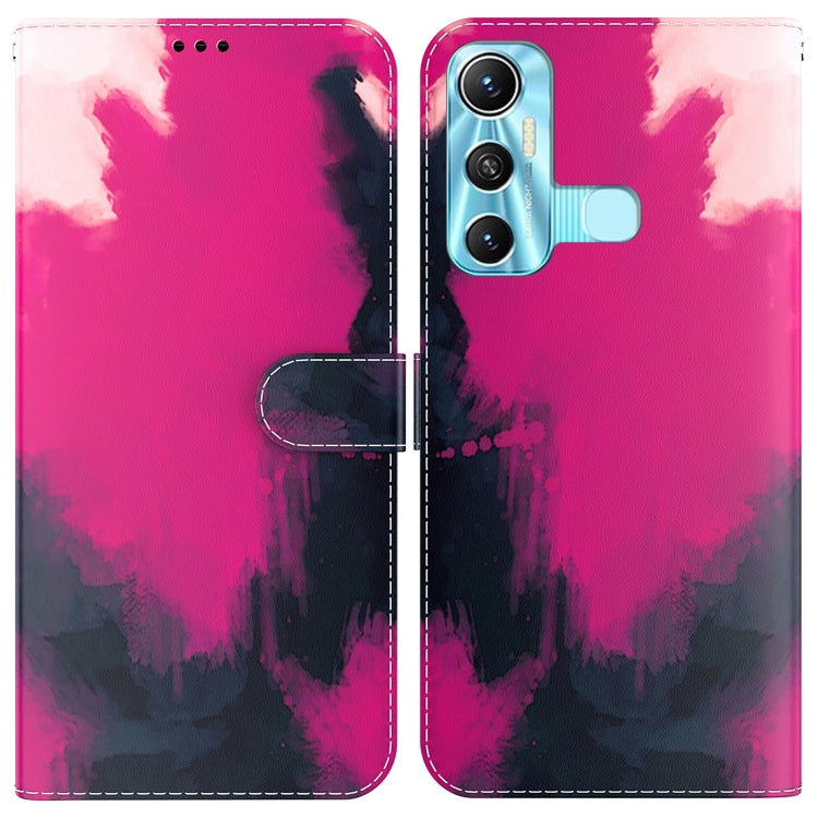 For Infinix Hot 11 X662 Watercolor Pattern Horizontal Flip Leather Phone Case