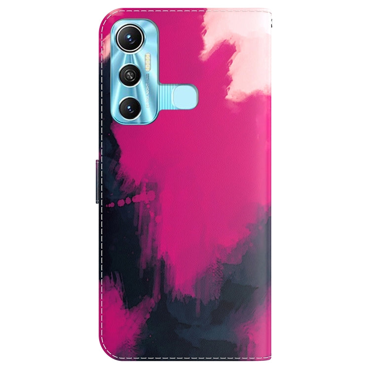 For Infinix Hot 11 X662 Watercolor Pattern Horizontal Flip Leather Phone Case