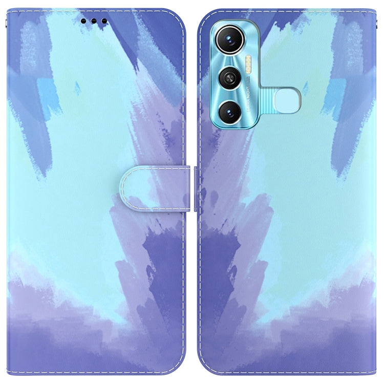 For Infinix Hot 11 X662 Watercolor Pattern Horizontal Flip Leather Phone Case