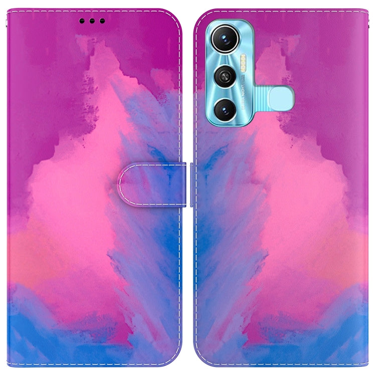 For Infinix Hot 11 X662 Watercolor Pattern Horizontal Flip Leather Phone Case