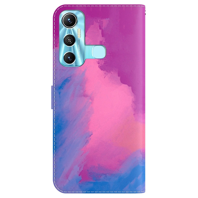 For Infinix Hot 11 X662 Watercolor Pattern Horizontal Flip Leather Phone Case