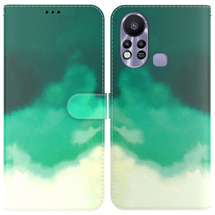 For Infinix Hot 11s X6812 Watercolor Pattern Horizontal Flip Leather Phone Case