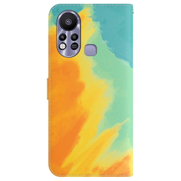 For Infinix Hot 11s X6812 Watercolor Pattern Horizontal Flip Leather Phone Case