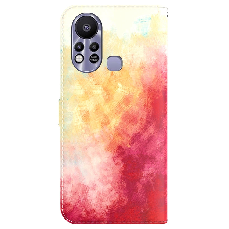 For Infinix Hot 11s X6812 Watercolor Pattern Horizontal Flip Leather Phone Case