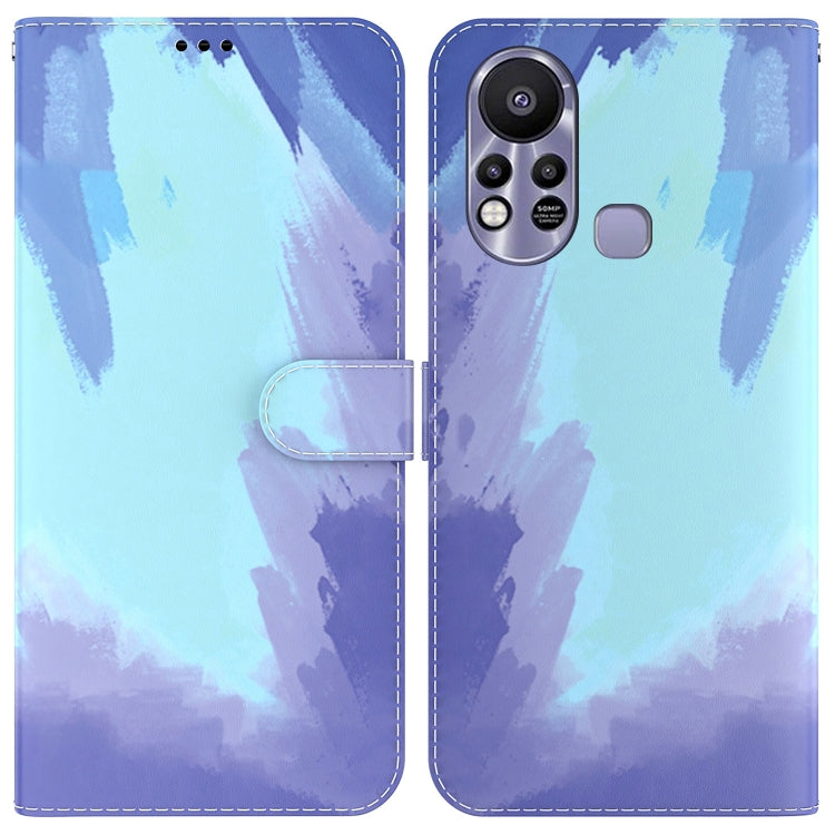For Infinix Hot 11s X6812 Watercolor Pattern Horizontal Flip Leather Phone Case