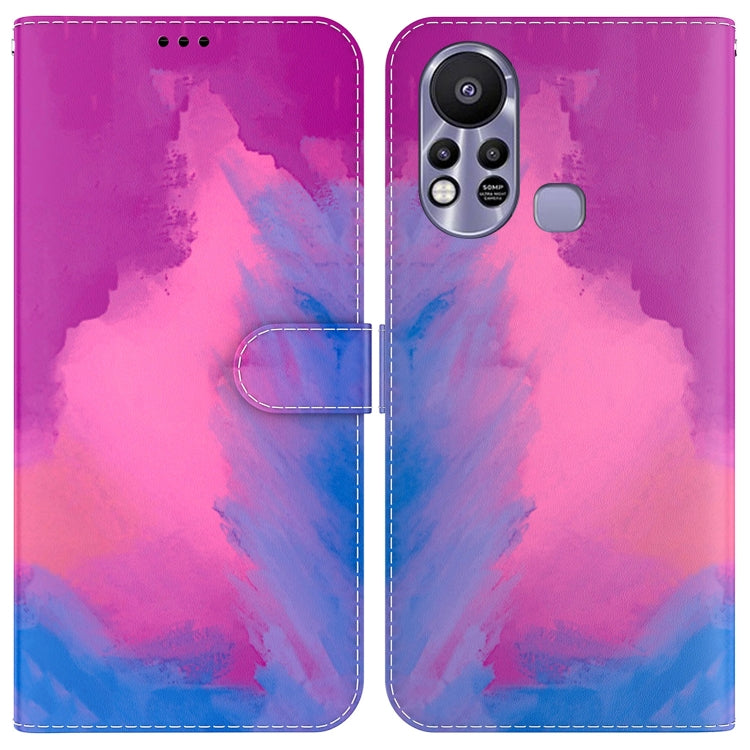 For Infinix Hot 11s X6812 Watercolor Pattern Horizontal Flip Leather Phone Case