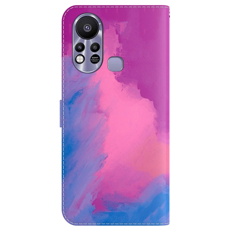 For Infinix Hot 11s X6812 Watercolor Pattern Horizontal Flip Leather Phone Case