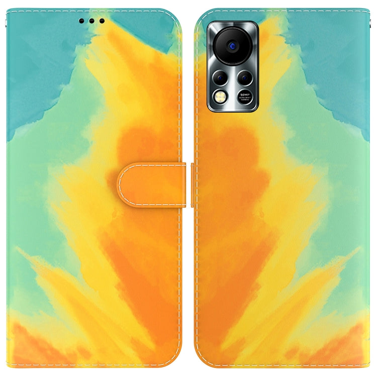 For Infinix Hot 11S NFC X6812B Watercolor Pattern Horizontal Flip Leather Phone Case