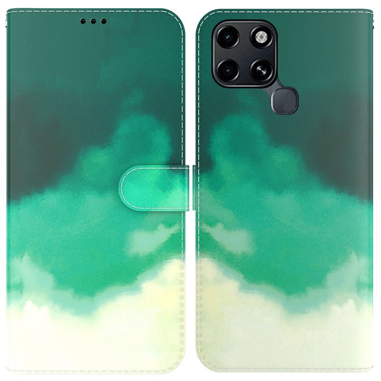 For Infinix Smart 6 Watercolor Pattern Horizontal Flip Leather Phone Case