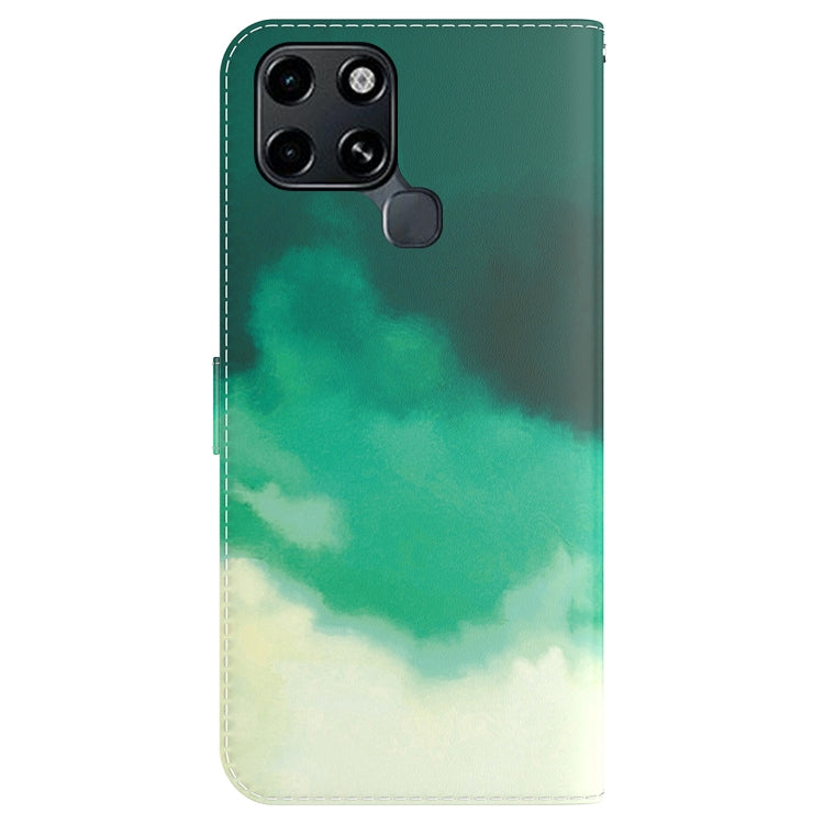 For Infinix Smart 6 Watercolor Pattern Horizontal Flip Leather Phone Case