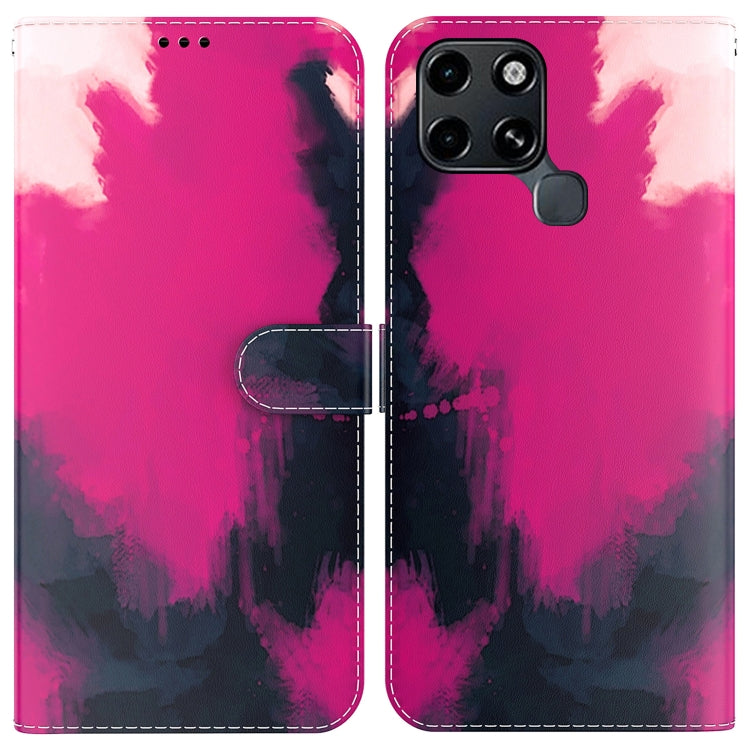 For Infinix Smart 6 Watercolor Pattern Horizontal Flip Leather Phone Case