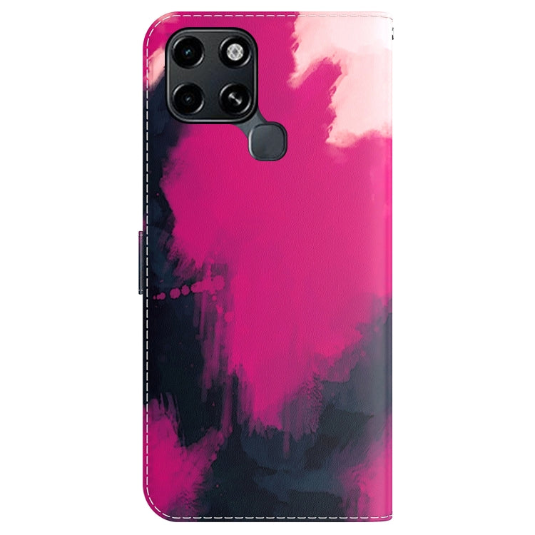 For Infinix Smart 6 Watercolor Pattern Horizontal Flip Leather Phone Case