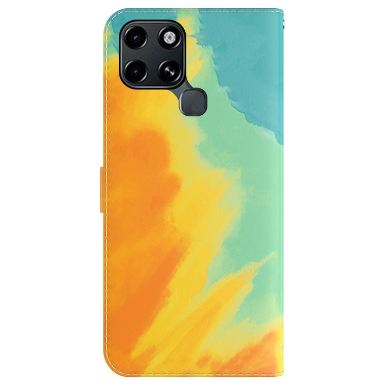For Infinix Smart 6 Watercolor Pattern Horizontal Flip Leather Phone Case