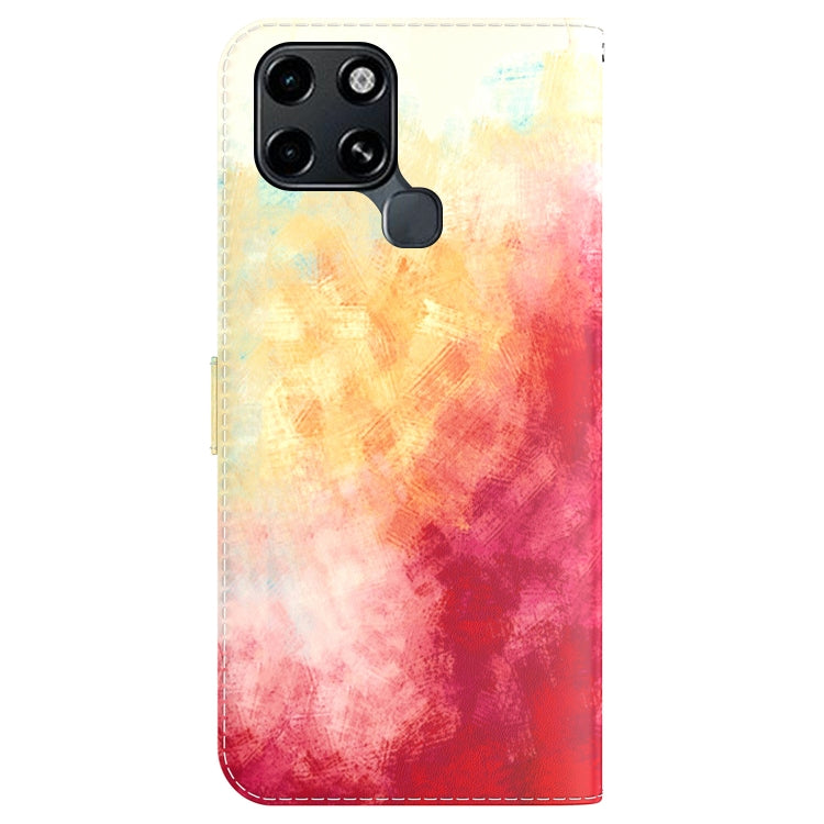 For Infinix Smart 6 Watercolor Pattern Horizontal Flip Leather Phone Case