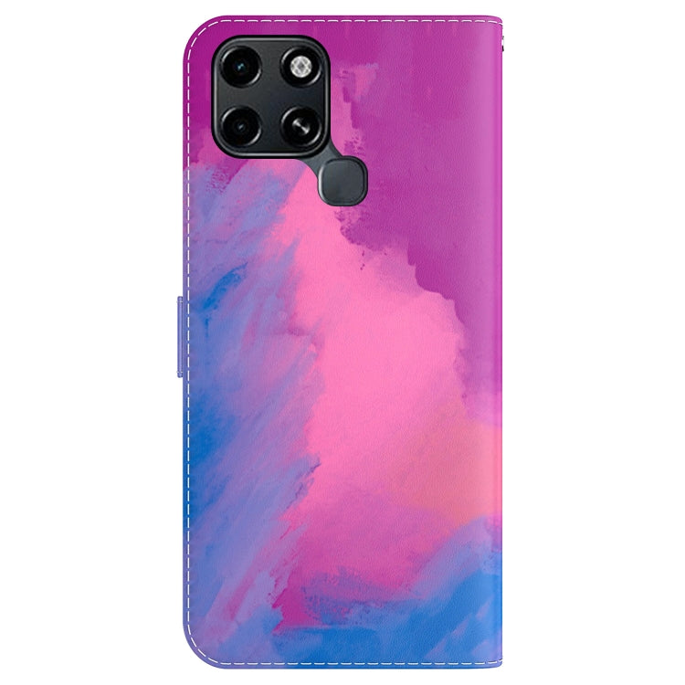 For Infinix Smart 6 Watercolor Pattern Horizontal Flip Leather Phone Case