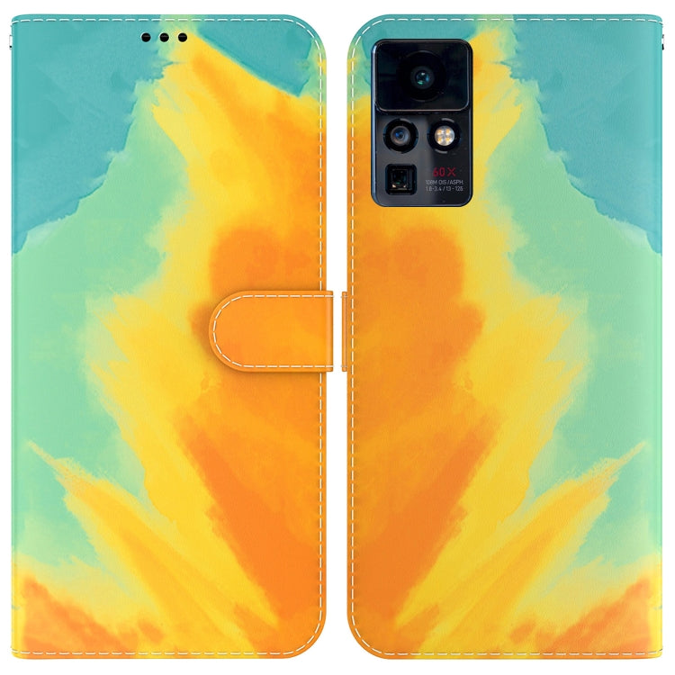 For Infinix Zero X / X Pro Watercolor Pattern Horizontal Flip Leather Phone Case