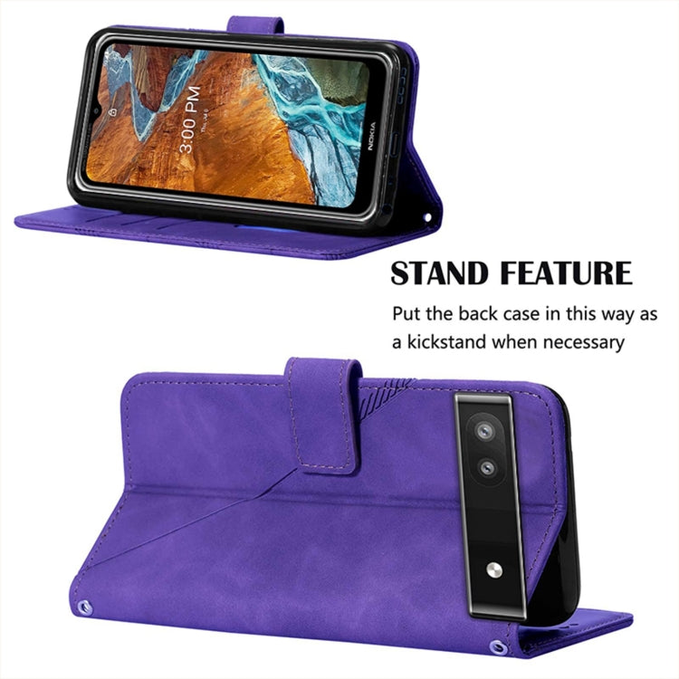 For Google Pixel 6a Crossbody 3D Embossed Flip Leather Phone Case