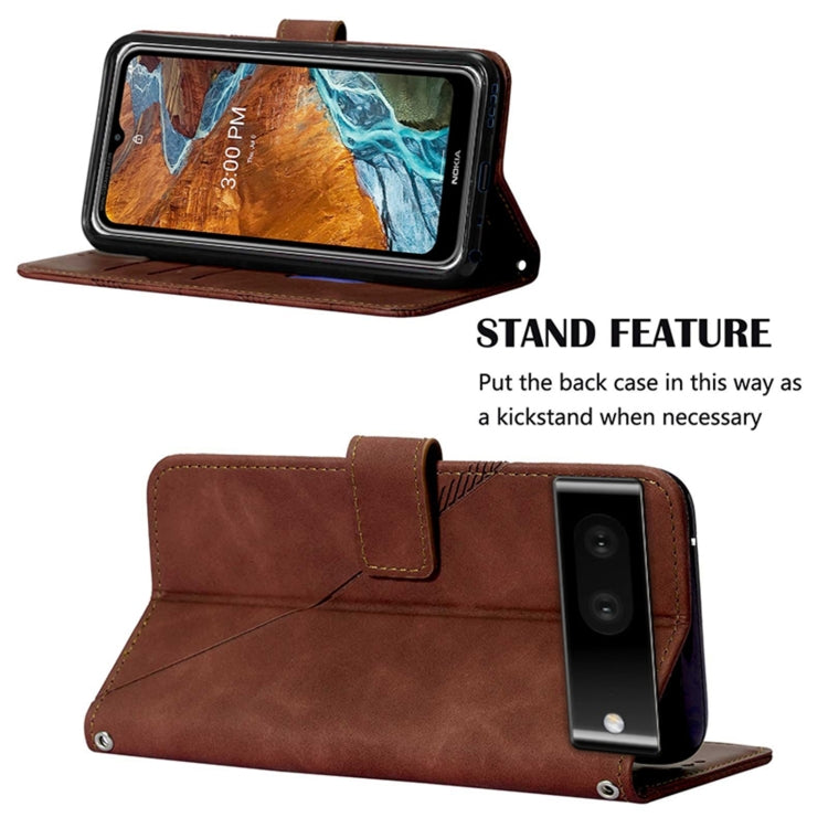 For Google Pixel 7 5G Crossbody 3D Embossed Flip Leather Phone Case