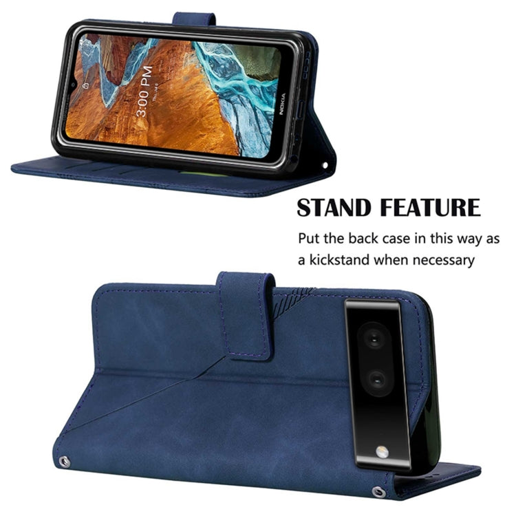 For Google Pixel 7 5G Crossbody 3D Embossed Flip Leather Phone Case