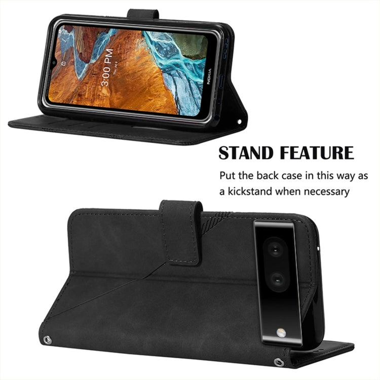 For Google Pixel 7 5G Crossbody 3D Embossed Flip Leather Phone Case