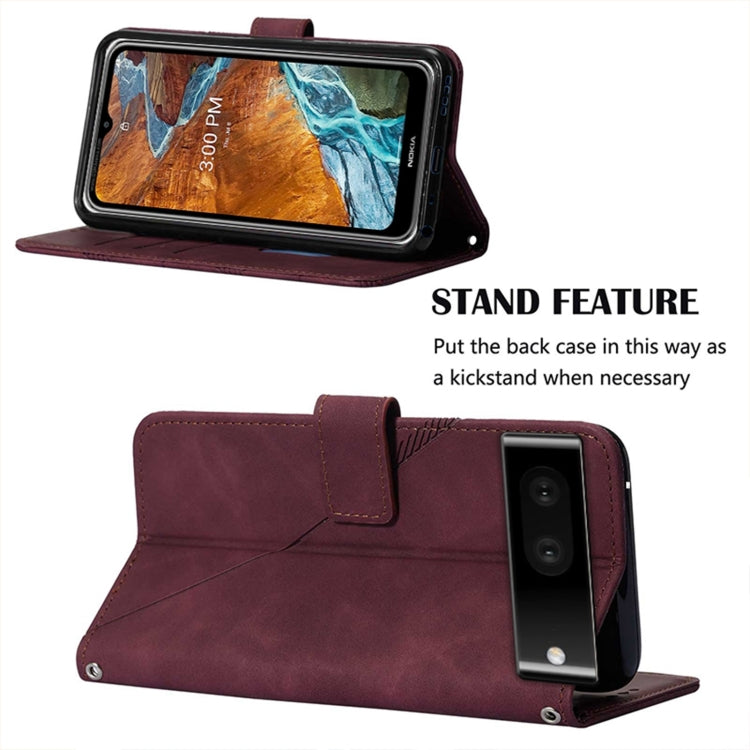 For Google Pixel 7 5G Crossbody 3D Embossed Flip Leather Phone Case