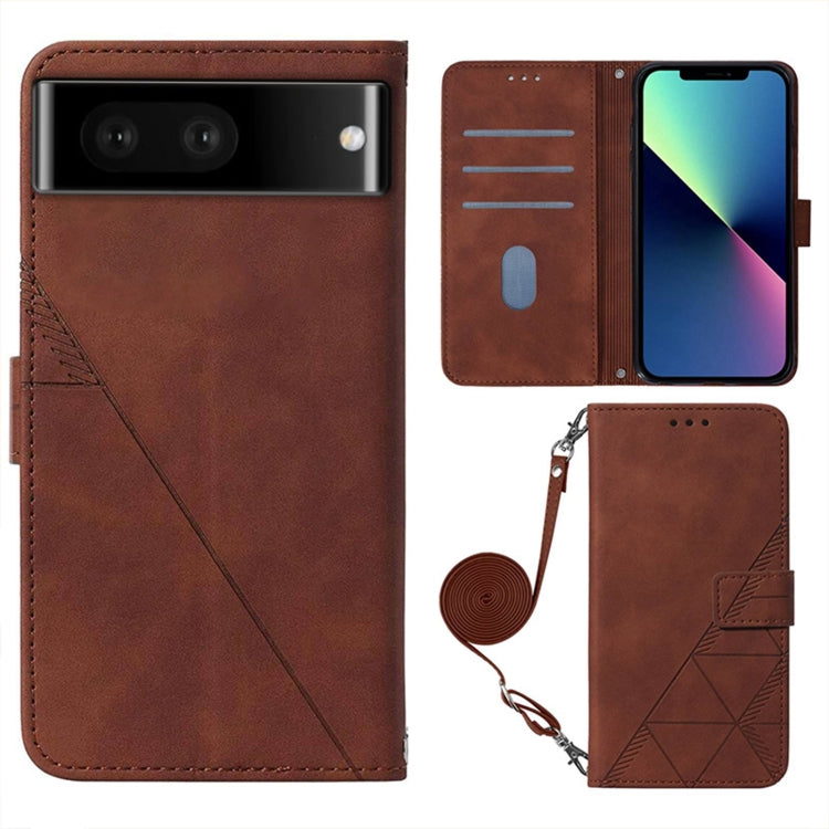 For Google Pixel 7 Pro 5G Crossbody 3D Embossed Flip Leather Phone Case