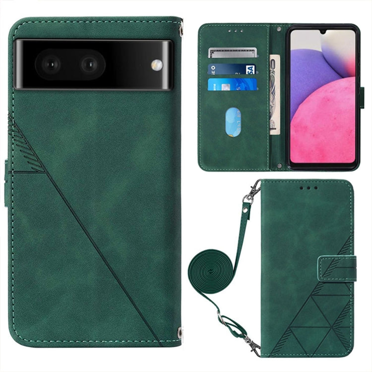 For Google Pixel 7 Pro 5G Crossbody 3D Embossed Flip Leather Phone Case
