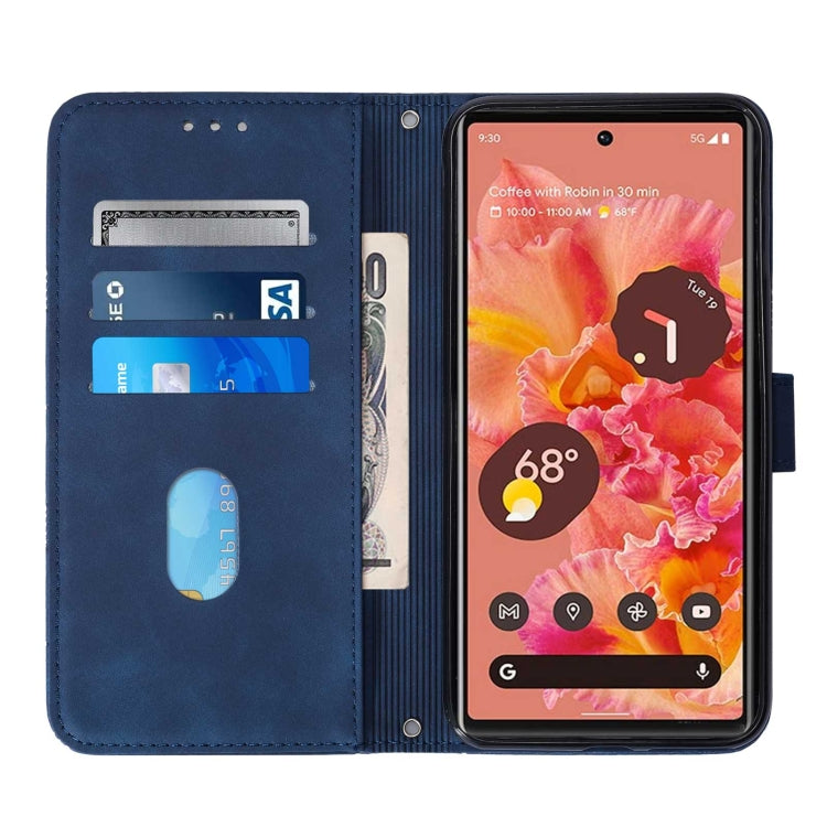 For Google Pixel 6 Crossbody 3D Embossed Flip Leather Phone Case