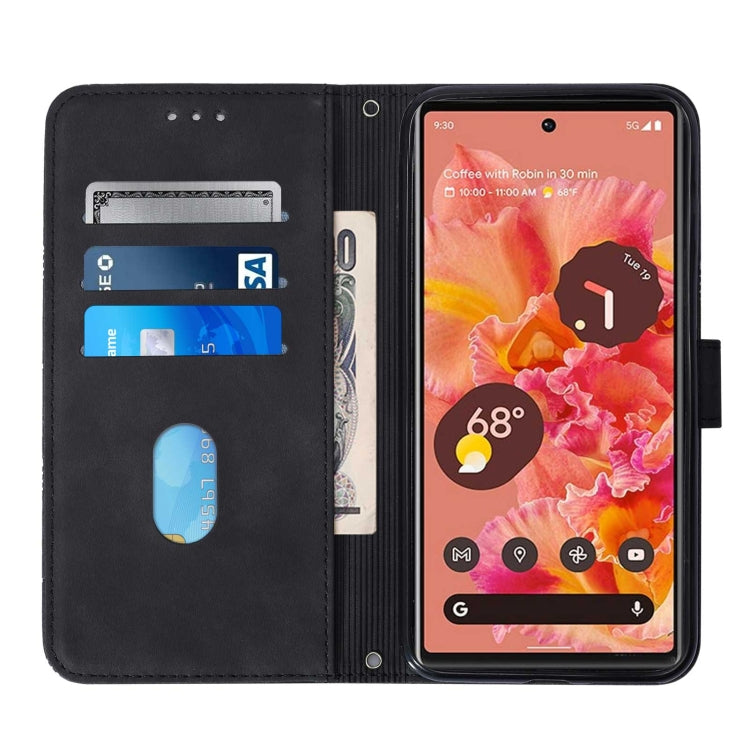 For Google Pixel 6 Crossbody 3D Embossed Flip Leather Phone Case