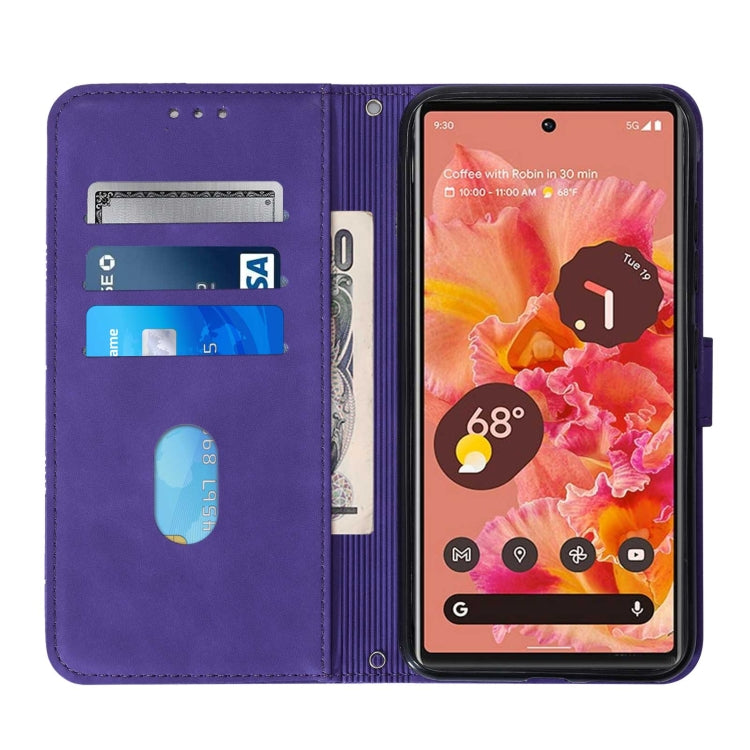 For Google Pixel 6 Crossbody 3D Embossed Flip Leather Phone Case