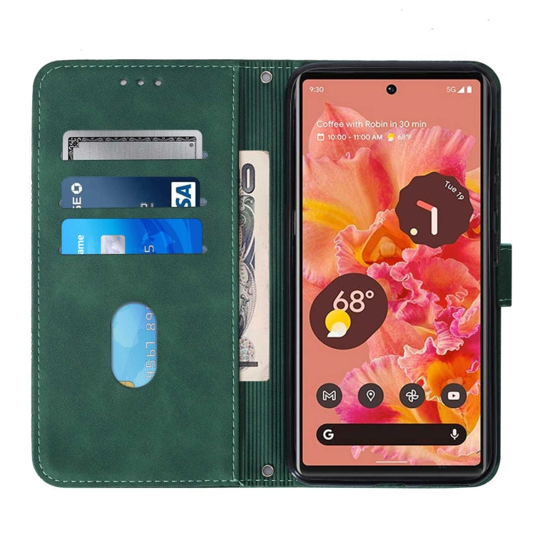 For Google Pixel 6 Crossbody 3D Embossed Flip Leather Phone Case