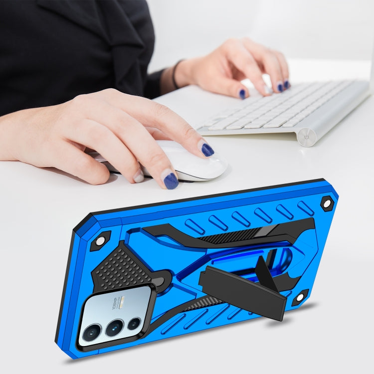 For vivo S12 / V23 5G Shockproof TPU + PC Phone Case(Blue)