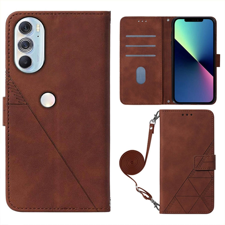 For Motorola Edge X30 Crossbody 3D Embossed Flip Leather Phone Case
