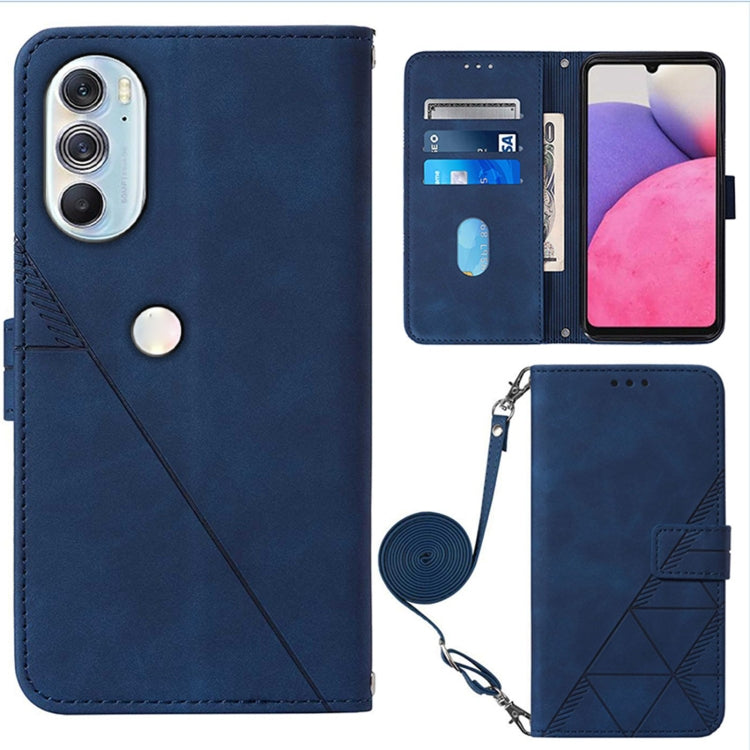 For Motorola Edge X30 Crossbody 3D Embossed Flip Leather Phone Case