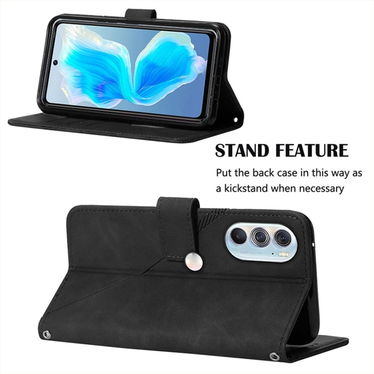 For Motorola Edge X30 Crossbody 3D Embossed Flip Leather Phone Case