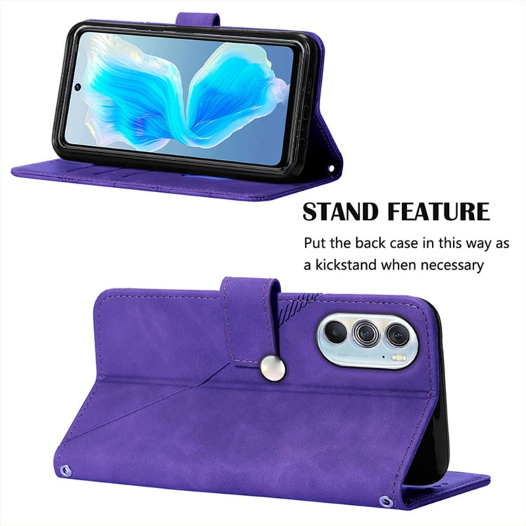 For Motorola Edge X30 Crossbody 3D Embossed Flip Leather Phone Case