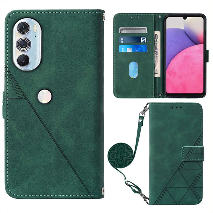 For Motorola Edge X30 Crossbody 3D Embossed Flip Leather Phone Case