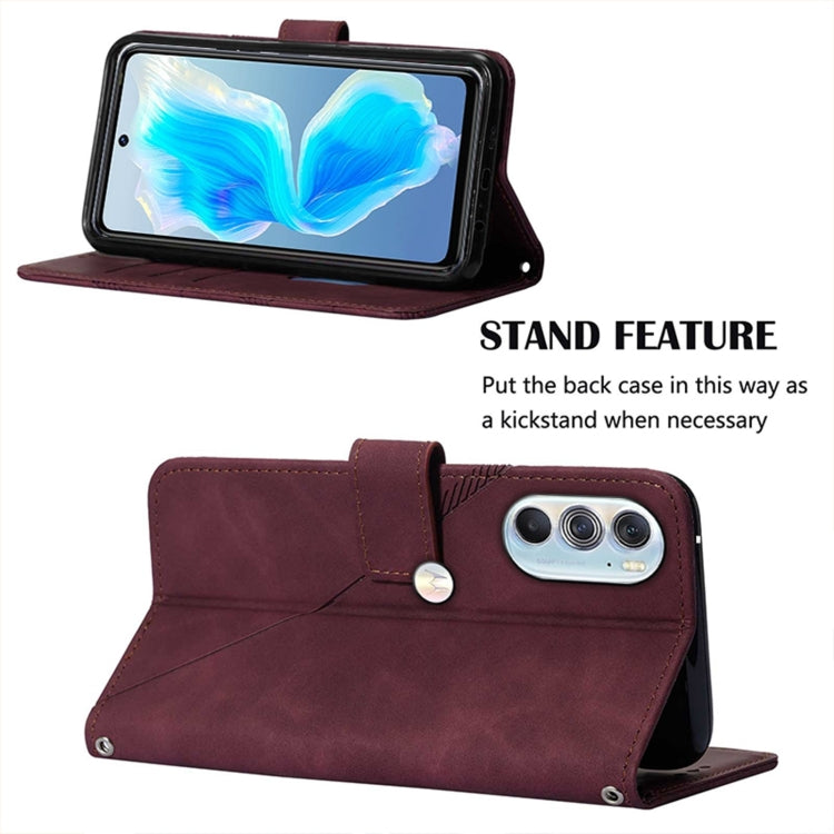 For Motorola Edge X30 Crossbody 3D Embossed Flip Leather Phone Case